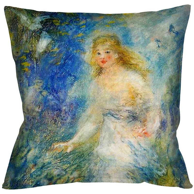 Подушка декоративная с принтом Весна Impressionism in Art Мульти Бежевый в Твери | Loft Concept 
