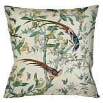 Подушка декоративная с изображением птицы в саду Beige Chinoiserie Birds in the Garden Cushion варинант исполнения - 1 | Loft Concept в Твери
