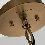 Подвесной светильник с узким цилиндрическим абажуром из черных вертикальных реек Kichler варинант исполнения - 4 | Loft Concept в Твери