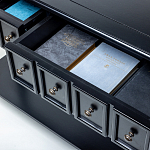 Черная консоль с выдвижными ящиками Monica варинант исполнения - 2 | Loft Concept в Твери