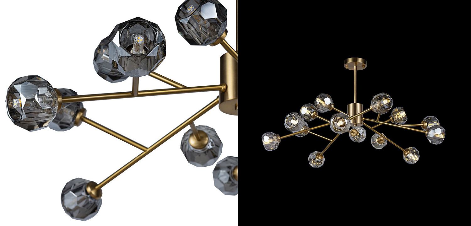 Люстра RH Boule De Cristal smoky 15 Люстра RH Boule De Cristal smoky 15 - Loft-Concept в Твери