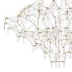 Люстра с тонким металлическим каркасом цвета хром Quasar варинант исполнения - 3 | Loft Concept в Твери