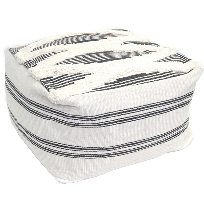 Пуф Black and White Stripe Черный Белый Пуф Black and White Stripe Черный Белый в Твери | Loft Concept