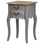 Прикроватная тумба из массива березы серая Grey Montmartre Provence Bedside Table варинант исполнения - 1 | Loft Concept в Твери