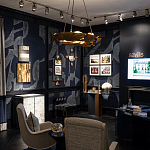 Обои ручная роспись в стиле Арт-деко Symphony Colourway SC-104 on Kyanite silk dupion варинант исполнения - 2 | Loft Concept в Твери