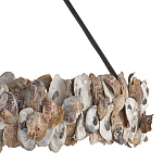 Люстра круглая с абажуром из устричных раковин Sea Ravens варинант исполнения - 1 | Loft Concept в Твери