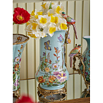 Ваза с птичкой из фарфора с бронзовыми элементами Garden of Eden варинант исполнения - 6 | Loft Concept в Твери