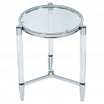 Приставной столик со стеклянной столешницей Deimos варинант исполнения - 1 | Loft Concept в Твери