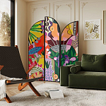 Ширма цветочный принт Colored Partition варинант исполнения - 3 | Loft Concept в Твери