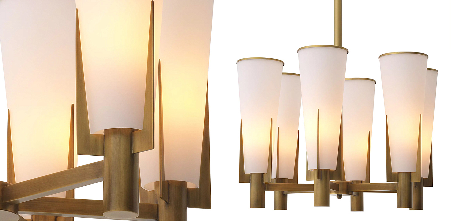 Люстра Eichholtz Chandelier Dino Brass Люстра Eichholtz Chandelier Dino Brass - Loft-Concept в Твери