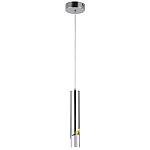 Подвесной светильник Metal Acrylic Tube Chrome Hanging Lamp варинант исполнения - 2 | Loft Concept в Твери