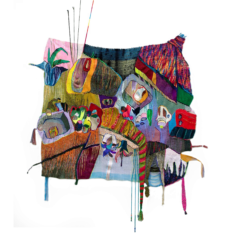 Панно гобелен яркие Пространство-Время TimeSpace Multicolor Мульти в Твери | Loft Concept 