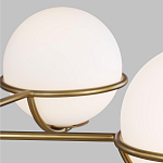 Люстра с 5-ю белыми шарообразными плафонами в сферические каркасах Feiss варинант исполнения - 4 | Loft Concept в Твери