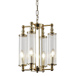 Люстра 4-мя прозрачными цилиндрическими плафонами Jeanette варинант исполнения - 1 | Loft Concept в Твери