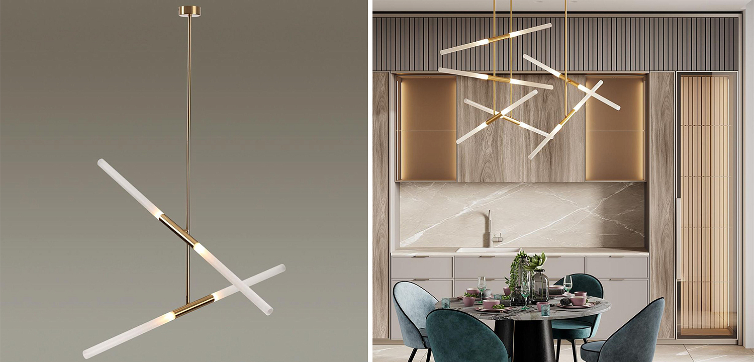 Светильник Gold Delta Light 4 lamp Светильник Gold Delta Light 4 lamp - Loft-Concept в Твери