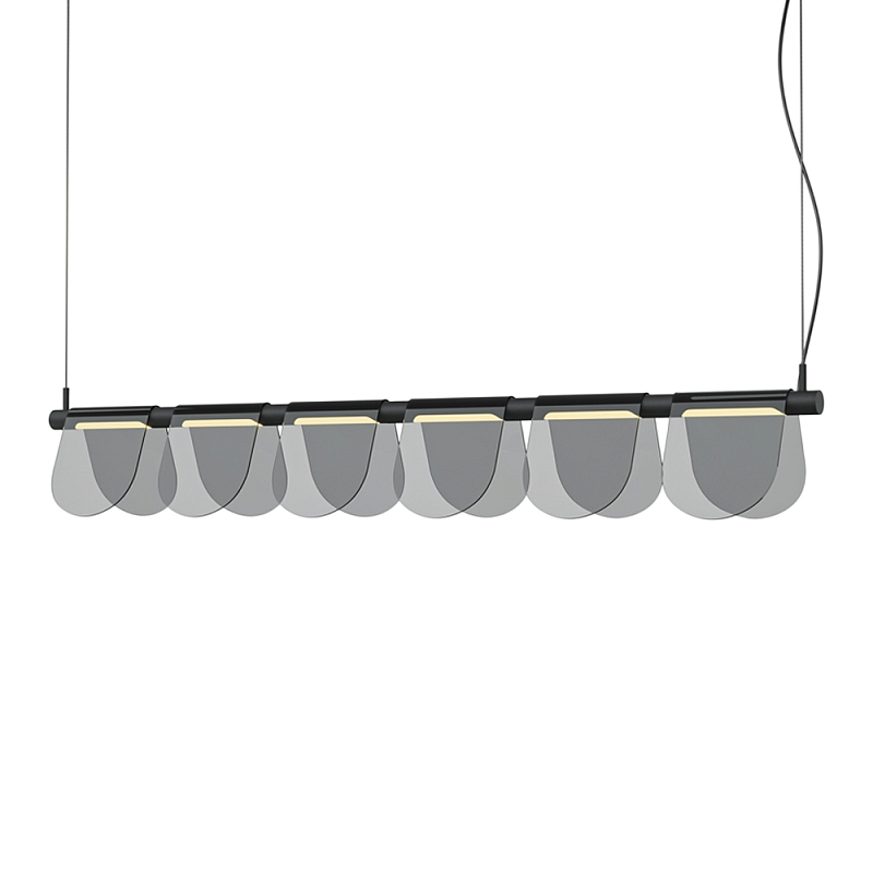 Люстра подвесная Fluffy 3000К 30Вт Серый Черный в Твери | Loft Concept 