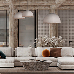 Подвесной светильник в форме купола белого цвета с ажурной бахромой Tactile Line варинант исполнения - 12 | Loft Concept в Твери