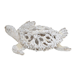 Статуэтка черепаха с ажурным панцирем и детализированной текстурой в белом цвете Marine Accessories варинант исполнения - 1 | Loft Concept в Твери