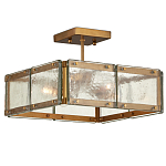 Потолочный светильник квадратный из толстого литого стекла Cast Glass варинант исполнения - 1 | Loft Concept в Твери