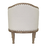 Кресло низкое с мягкой обивкой из льна на 4-х деревянных ножках Emile Armchair beige варинант исполнения - 2 | Loft Concept в Твери