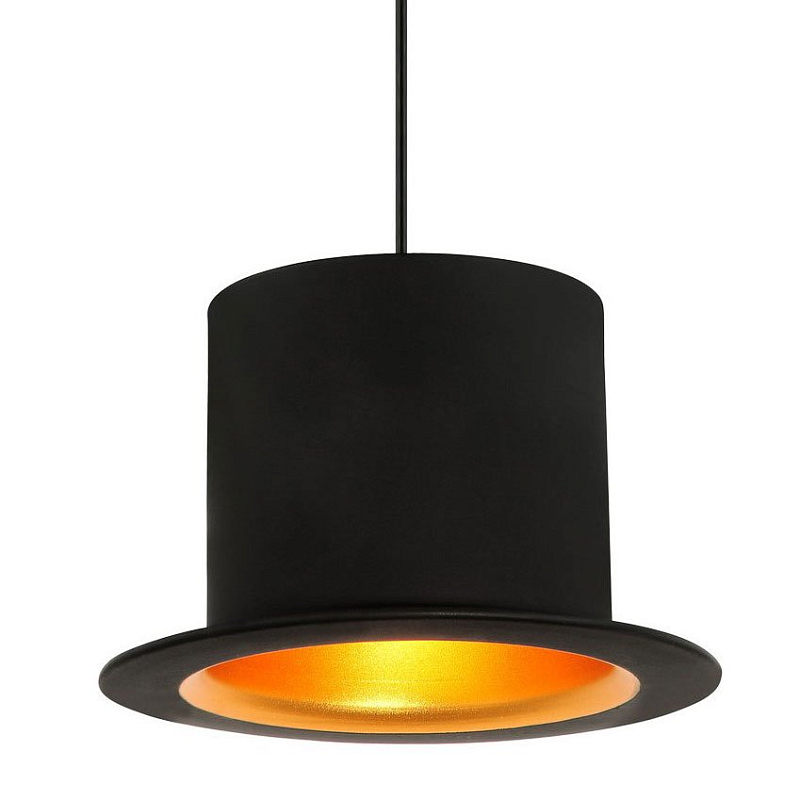 Подвесной светильник Pendant Lamp Banker Bowler Hat I Черный Золотой Подвесной светильник Pendant Lamp Banker Bowler Hat I Черный Золотой в Твери | Loft Concept