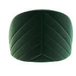 Барный стул со спинкой и металлической подставкой на 4-х деревянных ножках Зеленый Велюр Vendramin Chair варинант исполнения - 3 | Loft Concept в Твери