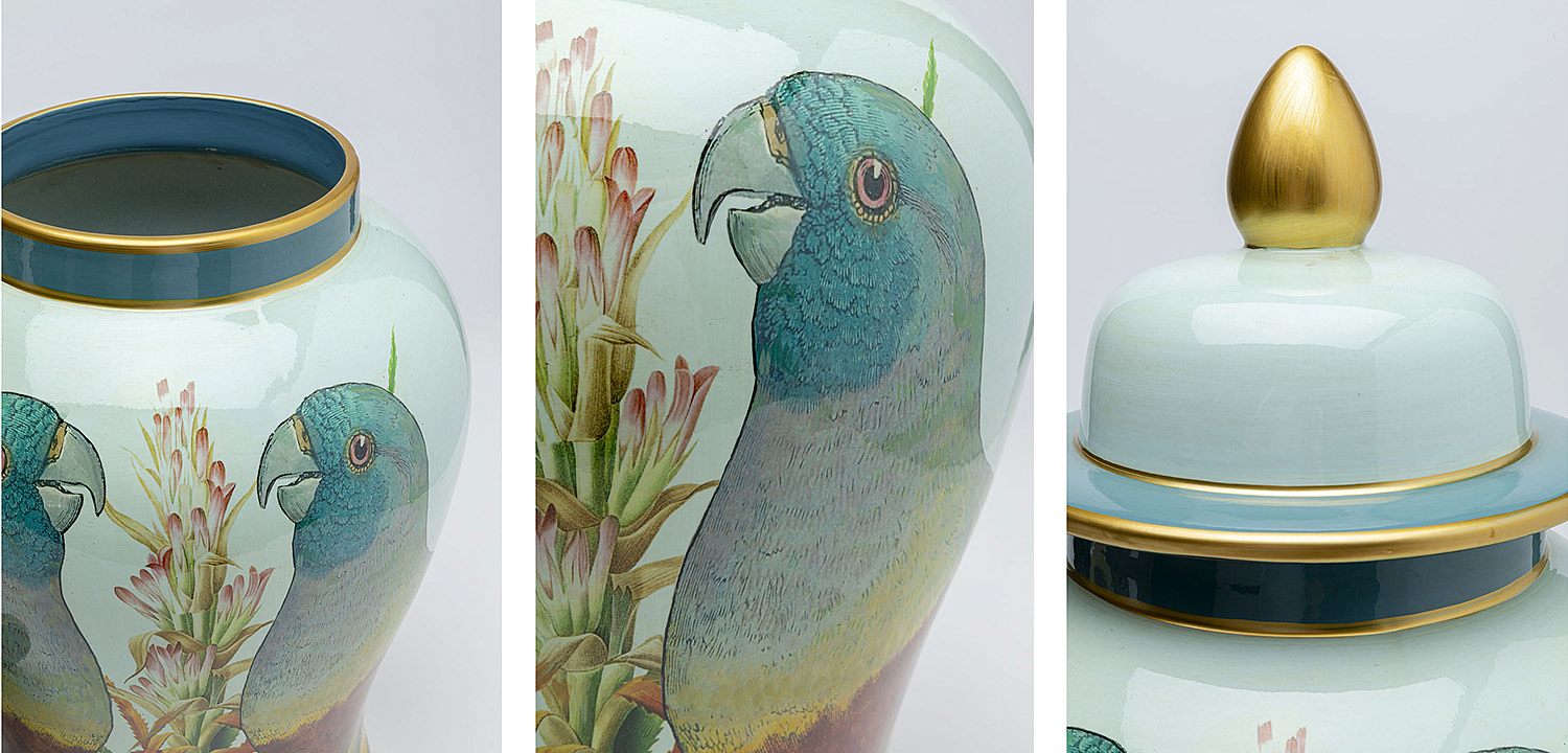 Ваза Porcelain Vase Parrots Ваза Porcelain Vase Parrots - Loft-Concept в Твери