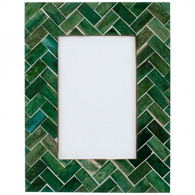 Фоторамка кость Green Indian Bone Inlay photo frame Зеленый в Твери | Loft Concept 