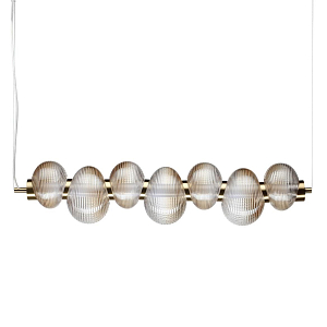 Подвесной светильник линейный с 7-ю рифлеными стеклянными шарами Marcelh Light