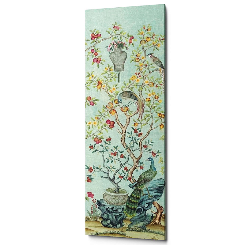 Постер Blue Chinoiserie 3 Голубой пастельный Постер Blue Chinoiserie 3 Голубой пастельный в Твери | Loft Concept