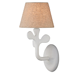 Бра с белым каркасом и тканевым абажуром Natural Stems варинант исполнения - 1 | Loft Concept в Твери