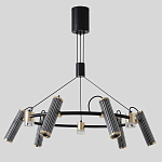 Люстра круглая с 9-ю цилиндрическими плафонами на магнитном креплении Bronze Concert варинант исполнения - 1 | Loft Concept в Твери