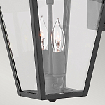 Настенный фонарь черного цвета с прозрачным стеклянным плафоном трапециевидной формы Hinkley варинант исполнения - 10 | Loft Concept в Твери