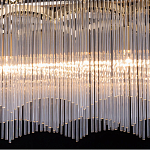 Люстра прямоугольная на цепях с прозрачными трубками и волнистым краем Nembus варинант исполнения - 6 | Loft Concept в Твери