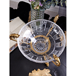 Чаша из прозрачного рельефного стекла на бронзовой подставке Eden Garden варинант исполнения - 2 | Loft Concept в Твери