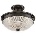 Потолочный светильник со стеклянным плафоном в виде купола Quoizel варинант исполнения - 8 | Loft Concept в Твери