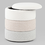 Пуф Three Colors в ткани букле из трех цветов  варинант исполнения - 3 | Loft Concept в Твери