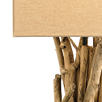 Настольная лампа с каркасом в виде веток деревьев и тканевым абажуром Natural Driftwood варинант исполнения - 1 | Loft Concept в Твери
