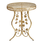 Столик приставной золотистый с орнаментом на столешнице Tanzania варинант исполнения - 1 | Loft Concept в Твери