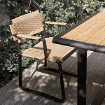 Дизайнерский стул с каркасом из металла с плетеными сиденьем и спинкой GREEN POINT Chair варинант исполнения - 11 | Loft Concept в Твери