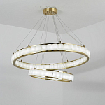 Люстра с 2-мя кольцами из натурального камня с регулируемыми плафонами Durability of Stone варинант исполнения - 4 | Loft Concept в Твери