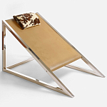 Дизайнерское кресло на металлическом каркасе с подставкой для ног Poltronova Mies Armchair варинант исполнения - 4 | Loft Concept в Твери