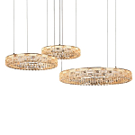 Люстра из 3-х колец с текстурной огранкой Reflection of Reality варинант исполнения - 2 | Loft Concept в Твери