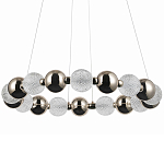 Светодиодная кольцевая люстра Crystal Globule Chrome Chandelier Gold варинант исполнения - 1 | Loft Concept в Твери