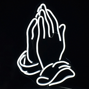 Неоновая настенная лампа Praying Hands Neon Wall Lamp