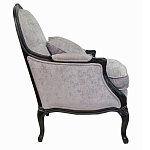 Кресло Ava Classical Armchair black and grey velour варинант исполнения - 1 | Loft Concept в Твери