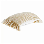 Чехол на подушку горчичного цвета с бахромой и объемным узором Ethnic mix варинант исполнения - 1 | Loft Concept в Твери