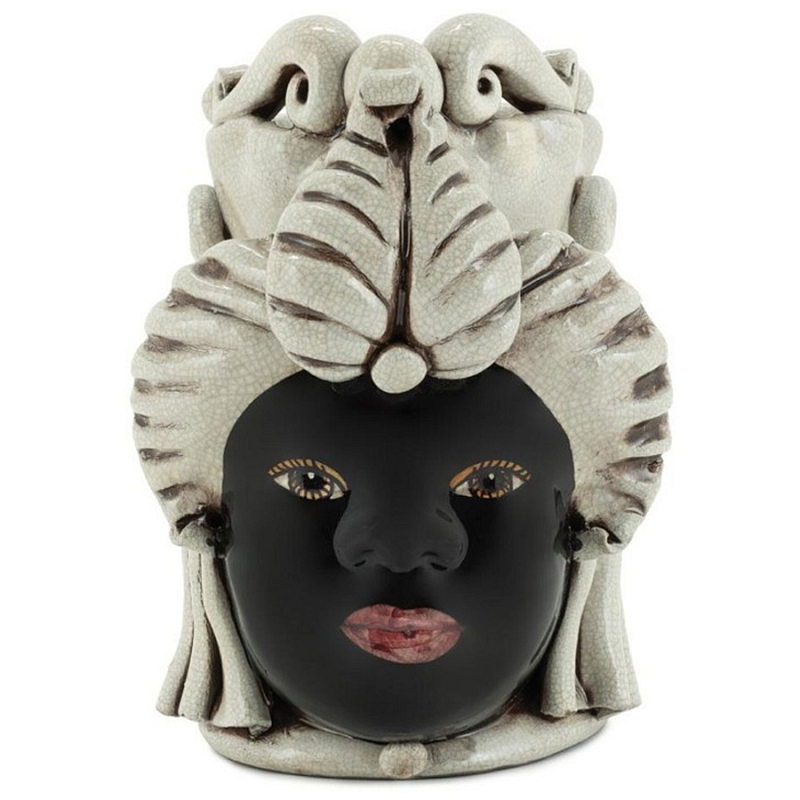 Ваза Vase Moro Lady Small Черный Бежевый Ваза Vase Moro Lady Small Черный Бежевый в Твери | Loft Concept