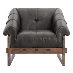 Кресло Duncan винтажная черная кожа варинант исполнения - 1 | Loft Concept в Твери