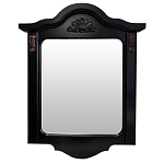 Зеркало черное настенное прямоугольное в стиле прованс Black Provence варинант исполнения - 1 | Loft Concept в Твери